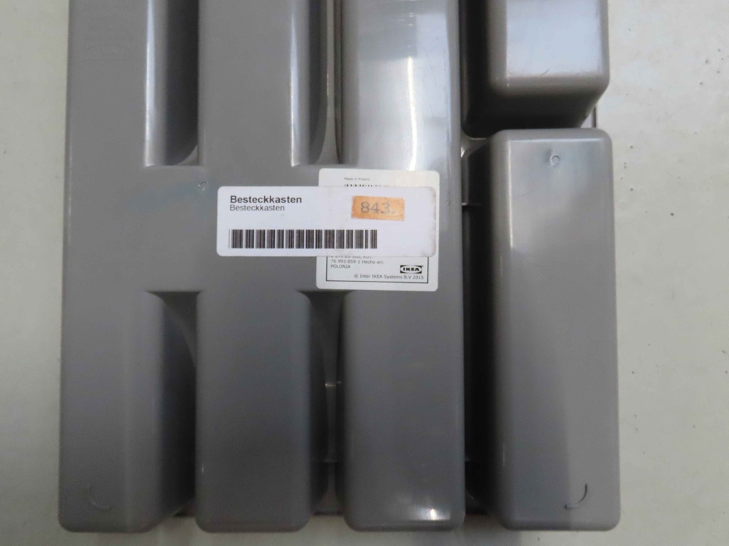 3 Besteck-Kasten Grau