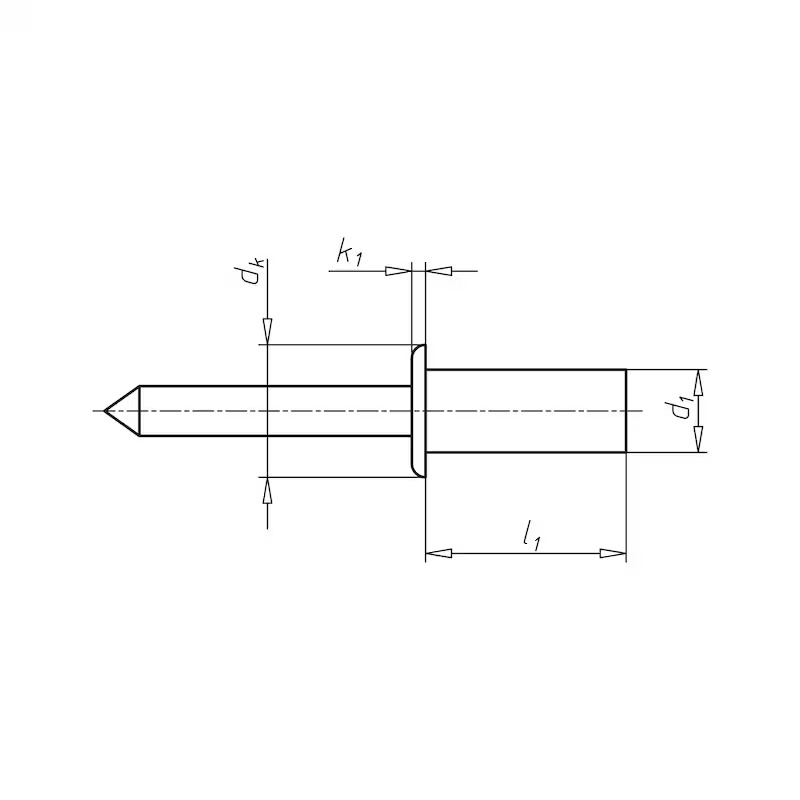 Becher-Blindniet Falchkopf