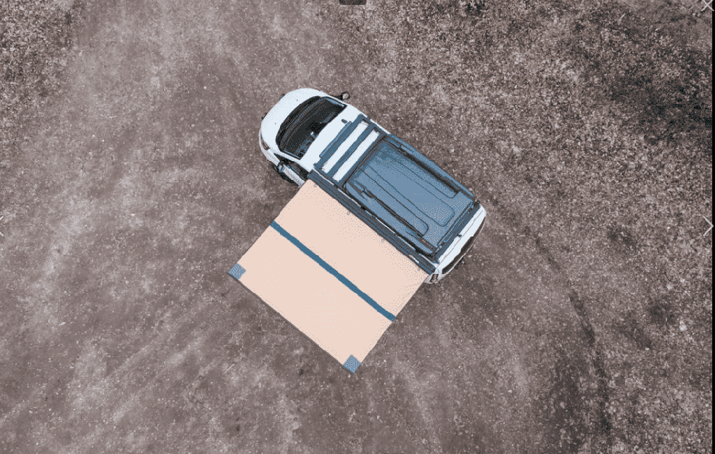 ARB Schwarzes Alu-Markisenzelt 3000mm mit LED-Licht