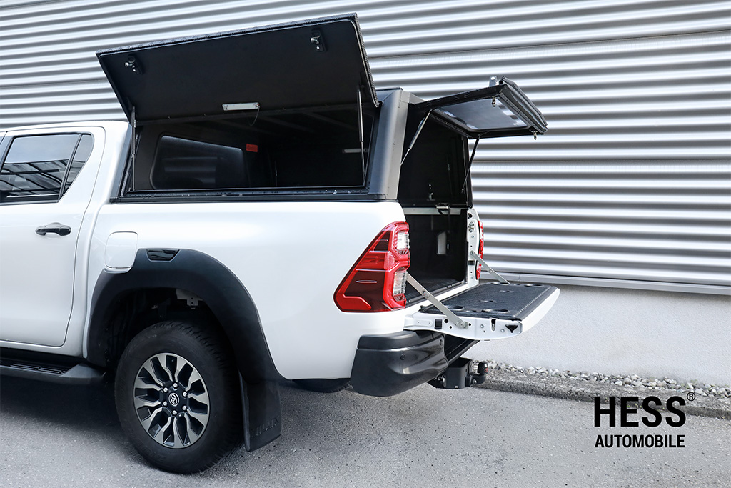 Alu-Cab Hardtop Explorer Toyota Hilux 2016+ Doppelkabine schwarz/ geriffelt