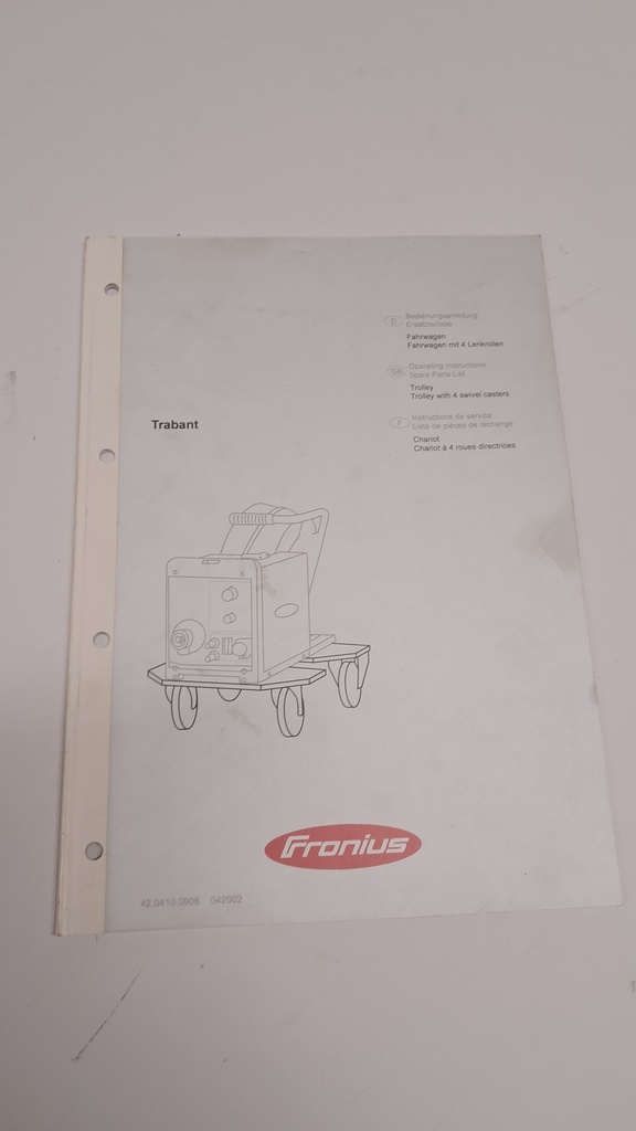 Original-Fronius Handbücher zu Schweißgeräten, Brennern und Kühlgeräten