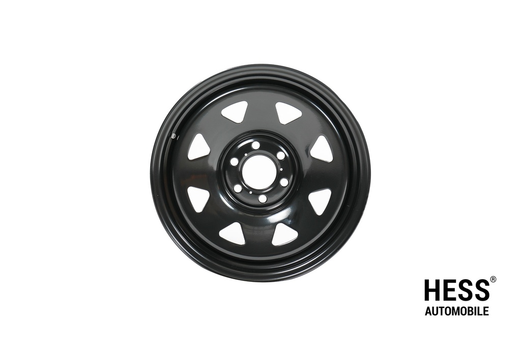 HESS H40, 17 Zoll, Steel Triangle Black, Offroad-Stahlfelge für VW Heavy, Ford Custom V710