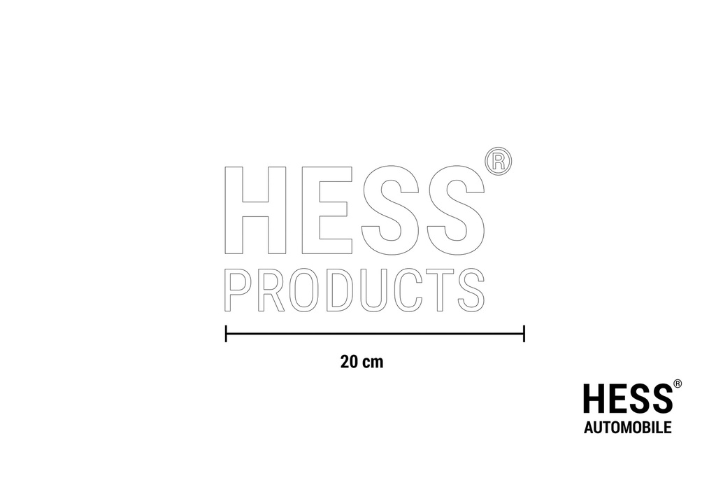 HESS PRODUCTS Sticker 20cm white