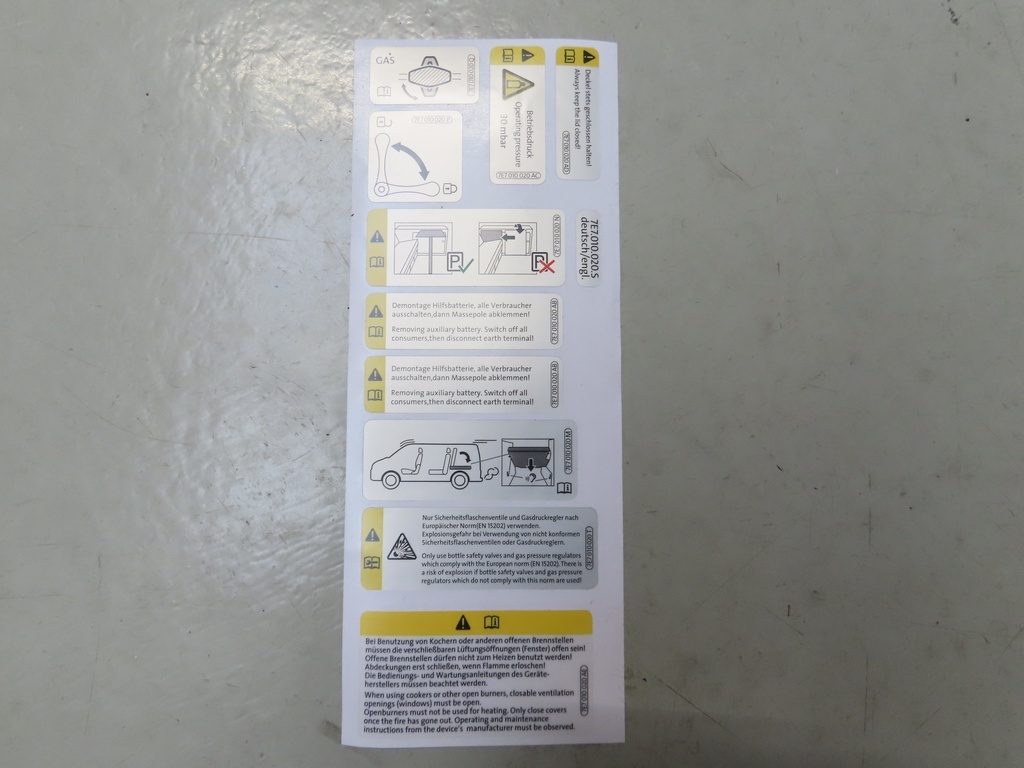 Aufkleber Camping-Ausbau T5/T6 – Occasion
