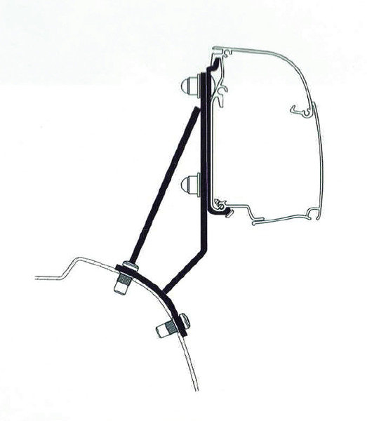 Adapter für Wandmarkise TO 4200 für Ford Custom und VW new Transporter (2025)