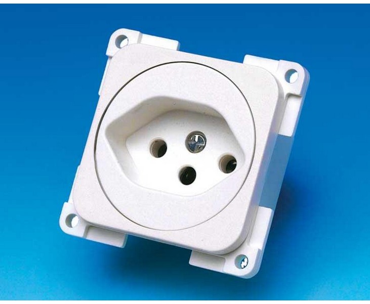 Einbausteckdose 230V hellgrau  – Occasion